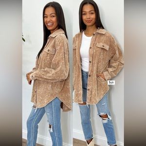 Coffeehouse corduroy shacket